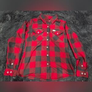 Dixxon Flannel Co The 50-50 limited edition flannel shirt Red Plaid Size S Women